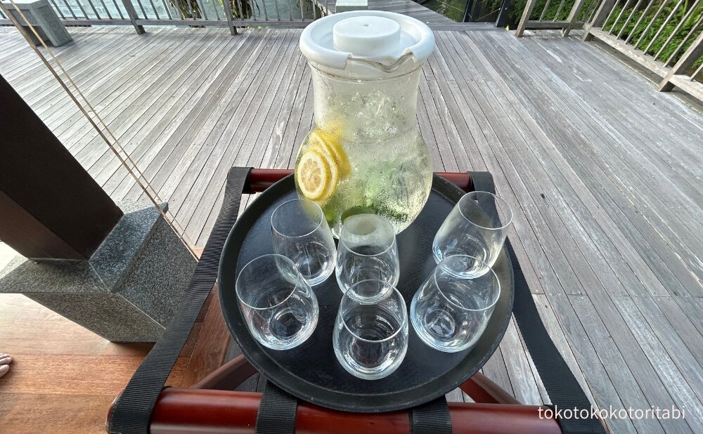 ストレッチ後のドリンク