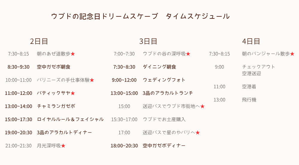 タイムスケジュール