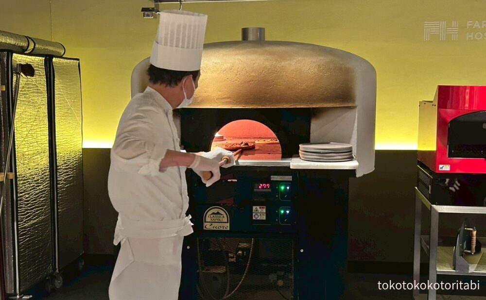 目の前で焼いてくれます
