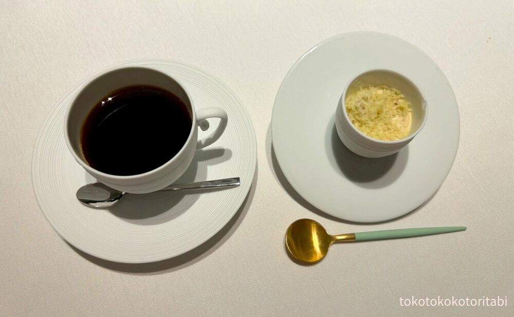 コーヒーと栗のプリン