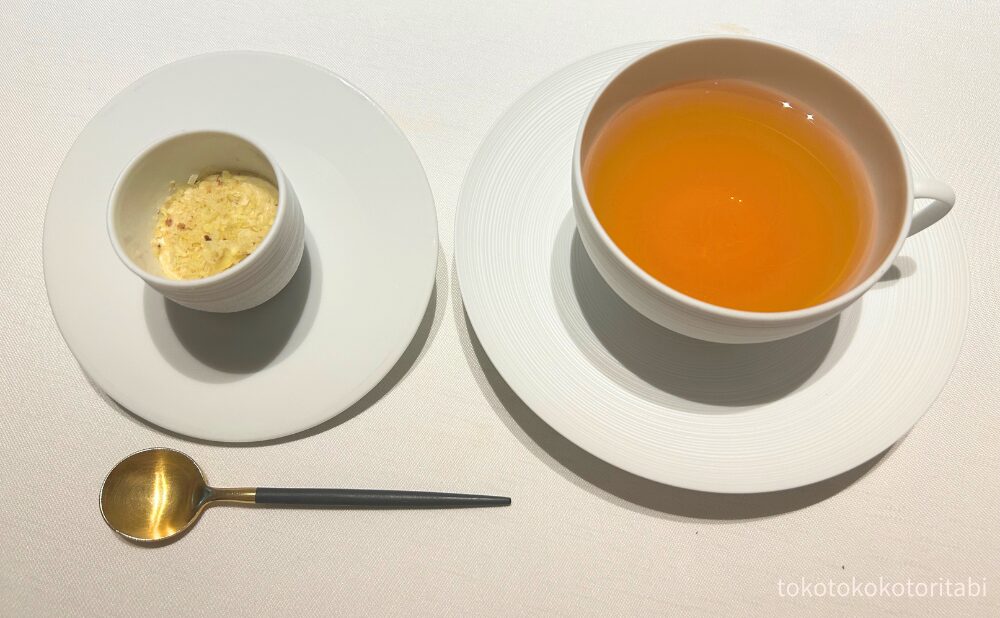 紅茶と栗のプリン