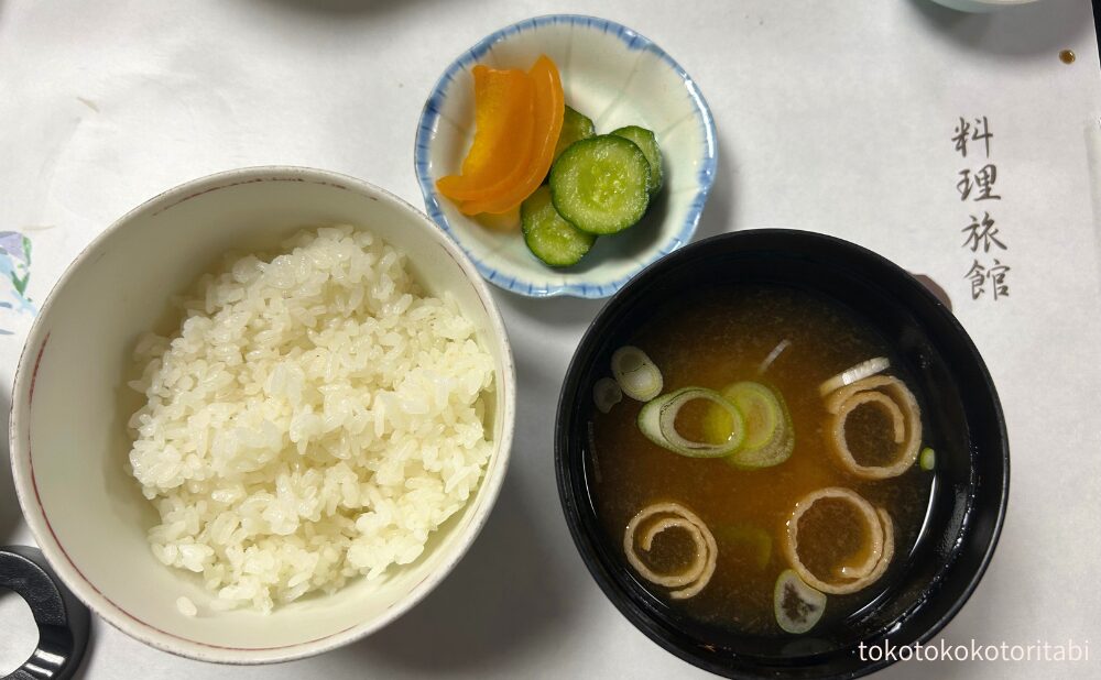 ご飯/味噌汁/お漬物