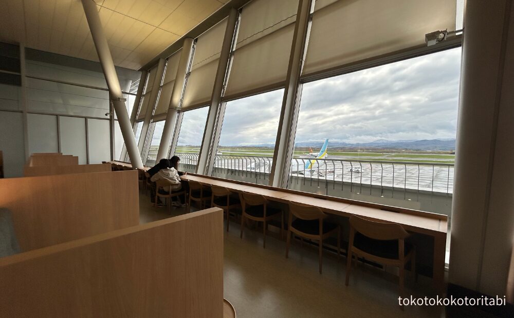 飛行機も見える