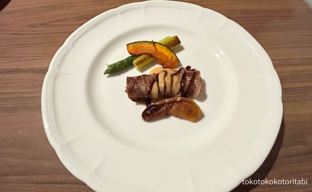 【鉄板焼き】仙台牛焼きしゃぶ 焼き野菜 シードルソース