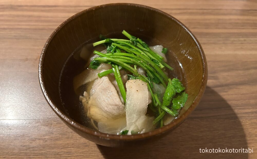 志波姫ブランド豚「みちのく心意気」大根しゃぶしゃぶ 村田町「仙南せり」とともに