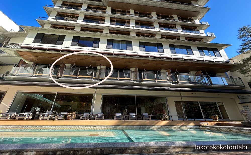 プールサイドからの景色