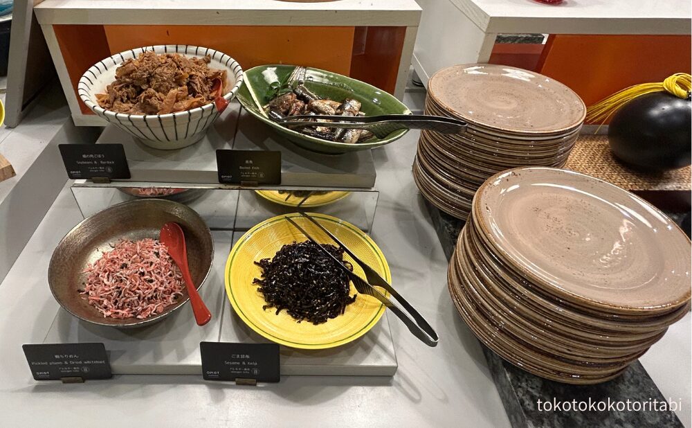 畑の肉ごぼう/煮魚/梅ちりめん/ごま昆布