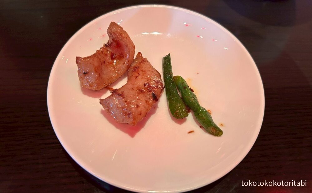 金華豚トロのXO醬炒め