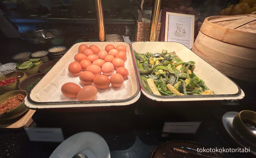 ゆで卵/中華野菜炒め