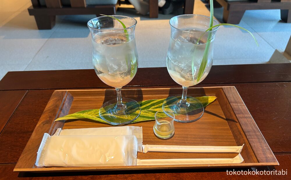 月桃の花をイメージしたドリンク