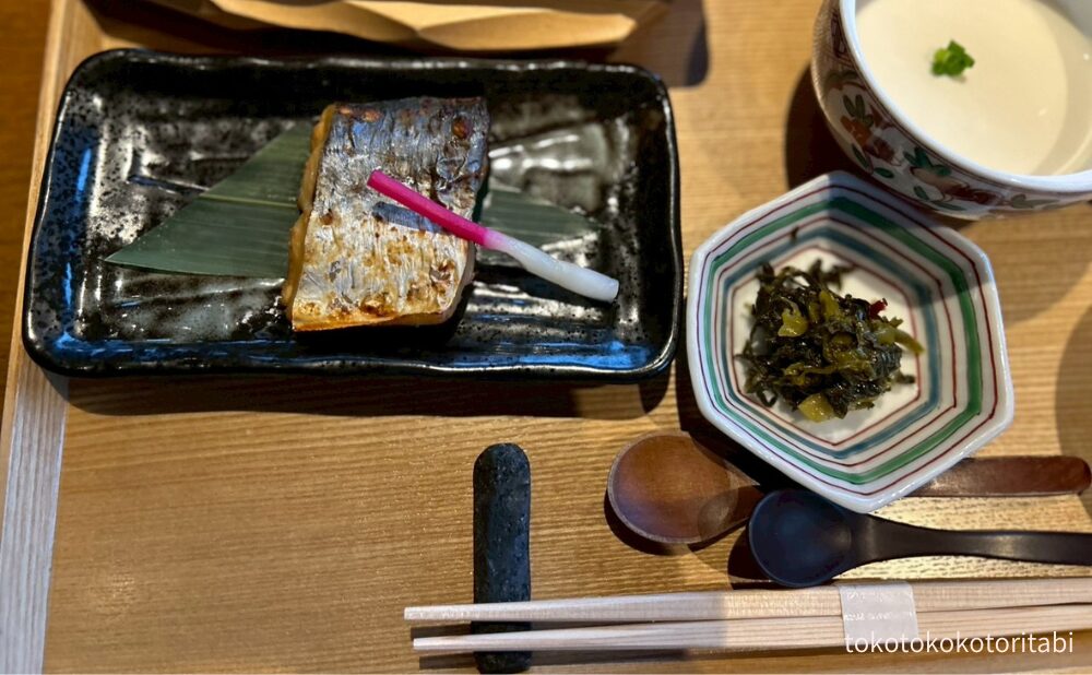 サワラの味噌漬け/香の物