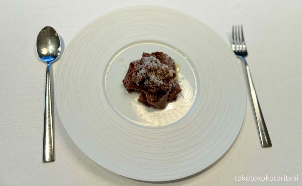 カカオのパッパルデッレ　猪のラグー