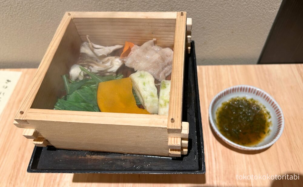 せいろ蒸し/ちり酢